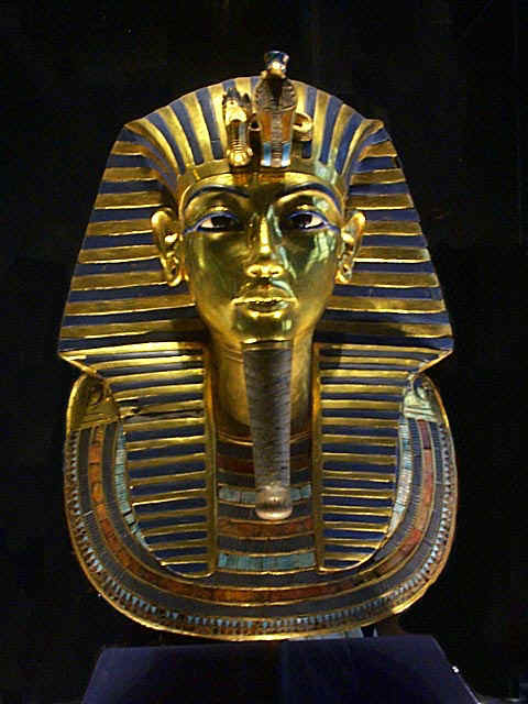 The gold death mask of King Tutankhamun