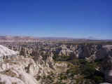 View from the top of the cliffs in Uchisar