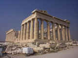The famous Parthenon atop the Acropolis