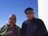 Couple captured at the windmills