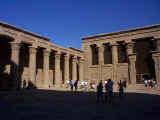 The courtyard of the massive Temple of Horus