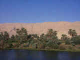 The stip of green that lines the Nile
