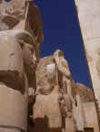 Detail of statues in Queen Hatshepsut's funerary monument