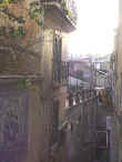 The narrow alleyways of the Alfama district