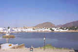Scenic and holy Lake Pushkar - now with two more daisy buds
