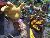 Gimme five you cool cat!  Festival float in Bali