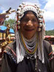 One of the women from the Akha tribe - yes, they really DO wear those headsets every day