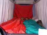 'Camping out' in the back of our van