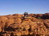 Scott and Laura high atpo 'rocky top' in Watarrka
