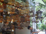 Hand-made ratan bird cages at Yuen Po Street Bird Market