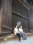 A quick rest at the base of Kyoto's To-ji Temple